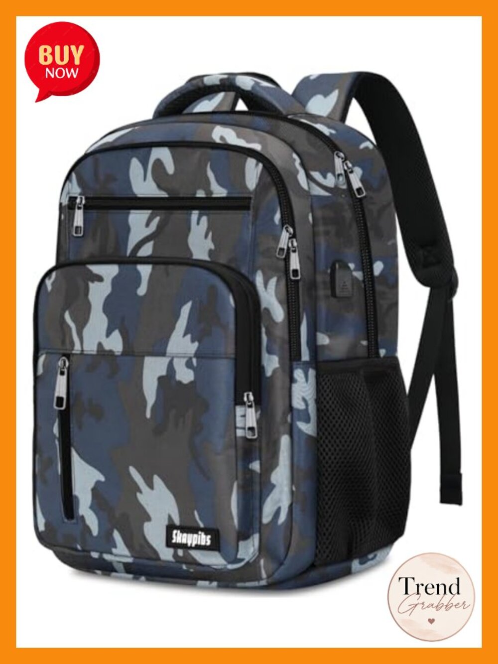 Laptop Backpack with USB Port, Water Resistant, 15.6 Inch, Multi-Pocket Travel